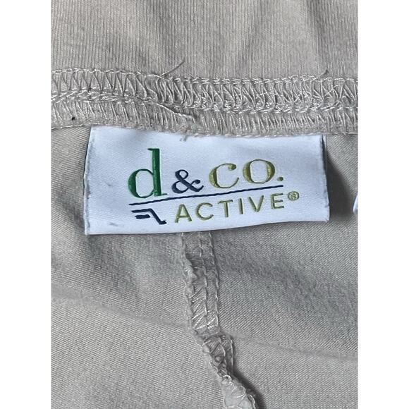 D & Co Active Capri Workout Pants Women’s M Tan - Picture 2 of 7